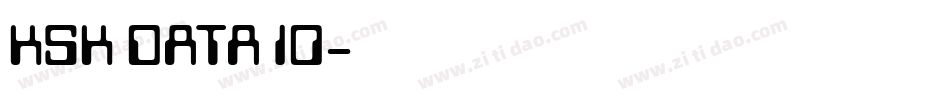 KSK DATA 10字体转换